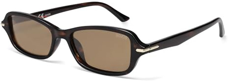 SOJOS Retro Polarisierte Schmale Rechteckige Sonnenbrille Damen Herren Vintage Skinny Kunststoff UV400 Schutz Sonnenbrille Breites Gesicht SJ2376