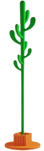 AZCKU Appendiabiti da Terra a Design Cactus Attaccapanni Autoportante con Base Circolare 42cm 8 Ganci Regolabili per Abbigliamento, Cappelli, Sciarpa, per Ingresso, Ufficio, Verde