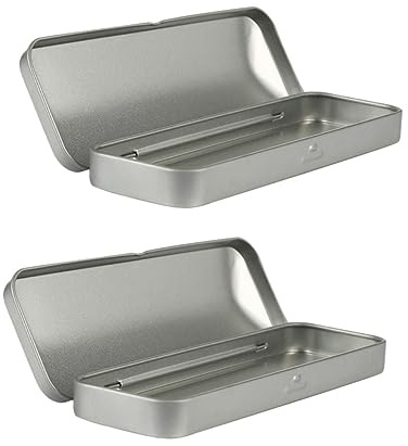 OSALADI 2 Stück Bleistiftbox Aus Metall 160x54x20mm Tragbares Multifunktionales Federmäppchen Für Schule Haushalt Büro Verschleißfest Großvolumig Für Stifte Junge Mädchen