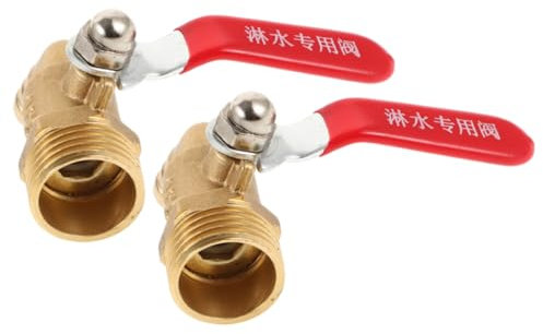 Toddmomy 2pcs Ball Valve Handle Bent Spout Brass Valve Compression Switch for Water Gas and Air Compressor Systems