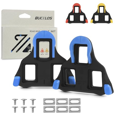 AEYINO Fahrrad-Cleats 3 Verschiedene Float-Winkel (0° / 2° / 6°) | für Rennrad-Klickpedale Float-Funktion für Knieschonung, ideal für Indoor-Cycling sowie Outdoor-Straßenradfahren