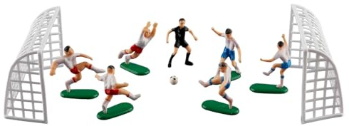 Hopzab Plastic football player Cake Set,Sports Theme Happy Birthday Sign,Exercise Theme Cake Accessories for Birthday Party,Reusable Basketball Decoration,for Boys DIY Cakes Decorations Supplies