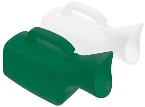 DONFAMDS 2pcs 1000ml Female Urinal Portable Urine Bottle for Women Travel Use, Plastic Convenient Emergency Pee Container with Lid, Lightweight and Leakproof Urine Holder for Outdoors