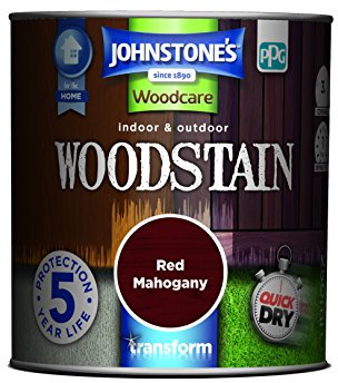 Johnstone's Woodcare Indoor and Outdoor Woodstain - Red Mahogany 250ml