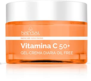 CREMA DE VITAMINA C 50 ml | Gel Crema diaria con Protección Solar | Antioxidante, Revitalizante e Iluminadora | Textura Ligera y Sin Aceites | Hecho en España | Natysal