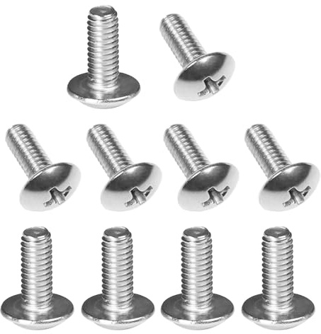 MroMax M4 x 12 mm viti a macchina Phillips croce testa rotonda vite 304 in acciaio inox bulloni di fissaggio 10pz