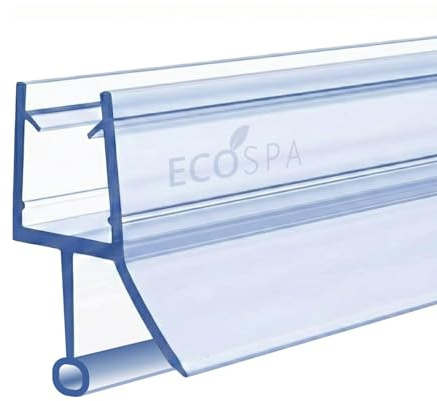 ECOSPA Shower Door Seal Strip for 6-8mm Glass Screens or Door - Seals up to 20mm Gap - Perfect Shower Screen Seal Replacement with 90cm Adjustable Length (Straight)
