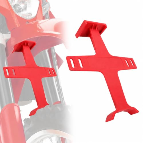 USTPO Protector universal para horquilla de motocicleta, soporte de suspensión, herramienta de transporte, sello de amarre, protección de plástico para motocross, accesorios color rojo