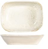 H&H Eris Piattino Rettangolare in Porcellana, 14cm, Design Moderno, Elegante, per servire le pietanze, Beige
