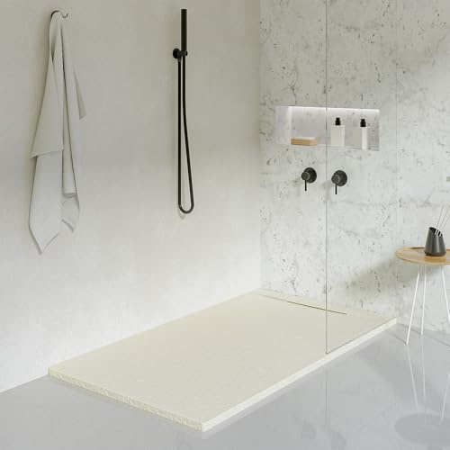 KOES - Plato de Ducha de Resina Modelo LIENA – 90x160 – Crema RAL 1013
