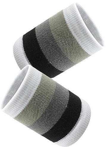 Schweißbänder 2 Stück Sport Wristbands Schweißband Handgelenk Fitness Schweißband Arm Absorbierende Schweißbänder Handgelenk für Herren Damen Fußball Basketball Fitnessstudio