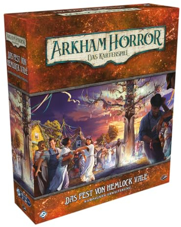 Fantasy Flight Games, Arkham Horror: LCG – Das Fest von Hemlock Vale, Kampagnen-Erweiterung, Expertenspiel, Kartenspiel, 1-4 Spieler, Ab 14+ Jahren, 45 Minuten je Spieler, Deutsch