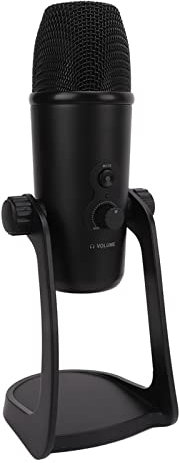 Bewinner USB-Kondensatormikrofon, USB-Computermikrofon mit Rauschunterdrückung, 4 Aufnahmemuster, Live-Mikrofon Zur Aufzeichnung von Streaming-Spielen