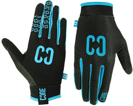 Core Aero Protective Gloves, Cycling Gloves MTB Gloves Mountain Bike Anti-Slip Mens and Women's Gloves for BMX, Bike Gloves, Scooter and Mountain Bikes Accent Teal (XXS)