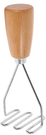 PRETYZOOM Strumento Ergonomico per Schiacciare Le Patate con Manico in Legno per Schiacciarle Senza Problemi