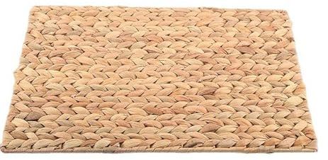 FJISD 30 x 40 cm rechteckige gewebte Tischsets, natürliche Tischsets aus Stroh geflochtene Wasserhyazinthe, rutschfeste handgewebte Platzdeckchen für den Tisch