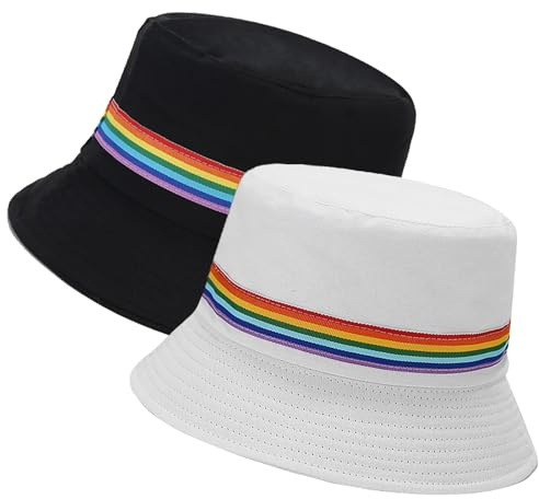 XYIYI 2 Pack Unisex Fischerhüte für Frauen Männer Sommer Strand Angelnhut Sonnehut