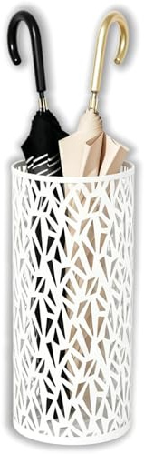 Tomotato Soporte para Paraguas, Soporte Redondo de Metal para Paraguas, Soporte para Paraguas Hueco, Organizador, Soporte para Bastón para Entrada, Hogar, Hotel, Oficina, Decoración (l)