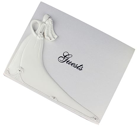 SHOWERORO 1pieza Libro De Firmas Vintage para Bodas De Novios Elegante Álbum De Mensajes para Invitados Celebraciones De Boda para Recepciones y Aniversarios