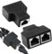 Répartiteur Ethernet RJ45, Switch Ethernet 1 à 2 Ports, 2 PCS Repartiteur Cable Ethernet RJ45, Coupleur Ethernet Raccord vers LAN Rallonge, Ethernet Coupleur RJ45, pour Ethernet Cat5/Cat5e/CAT6/Cat7