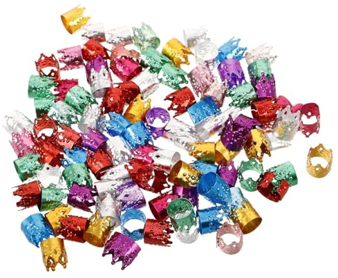 FRCOLOR 100piezas Accesorios Para Dreadlocks Anillos De Cabezón Forma De Joyas Para Trenzas Decoraciones Para Cabello Cuffs De Pelo Adornos Para Dreadlocks Accesorios Para Peinados Para