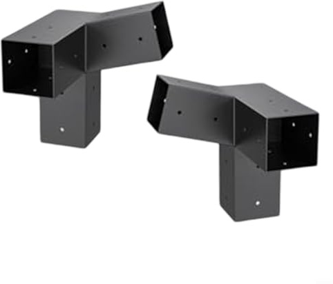 FACAIIO Pergola Brackets Wall Mount Kit 15° Slanted Roof for 4x4 Inch Posts Porch Gazebo Accessories(Left 15°+Right 15°)