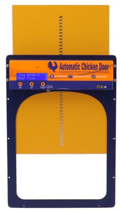 Generic Automatisk Kycklingdörr, Ljusavkännande Automatisk Kyckling Coop Dörr, Rovdjursresistent 3 i 1 Rostsäker, med Fjärrkontroll (EU)
