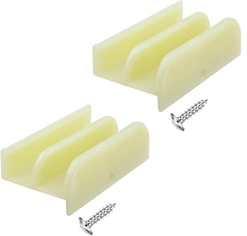 M6219 Guide inférieur de porte de douche coulissante, canaux de 1,27 cm pour porte coulissante, guides de porte de douche en plastique pour portes coulissantes, canal inférieur pour porte de douche en