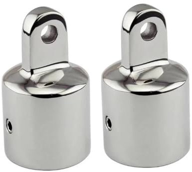 FNWXGMFZ Marine Boat Stainless Steel 7/8 Top Fitting Pipe Eye End Cap External Eye End Canopy Tube End Hardware(2pcs)