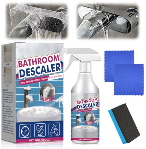 Duschkabinenreiniger, Bathroom Descaler Schaum, Fleckenentferner, Badreiniger Schaum, Badezimmer Reiniger, Badreiniger Extra Stark Putzmittel für Glas Kanalisation Toiletten
