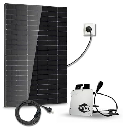 Kit Solaire 455Wc DMEGC – 1 Panneau Photovoltaïque Bifacial Bi-verre – Micro-onduleur HMS-500W-1T Wi-Fi – Plug & Play