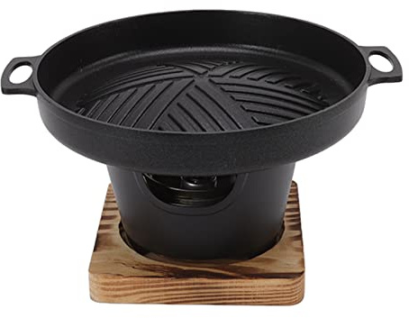 Thonlai Mini BBQ Grill, Portable Tabletop Barbecue Grill with Charcoal Briquettes Alcohol Stove, Easy to Assemble and, for Camping Picnic Beach Indoor Outdoor (HN-BBQ18D)