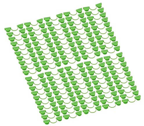 Morsetti per serra da 100 pezzi, clip per telaio ad per serra in plastica a doppia testa Clip per telaio per tunnel per supporto per l'estensione delle piante stagionali (7 mm)