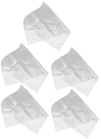 Lurrose 5pcs Hanging Clothes Covers for Closet Garment Storage Bags, 18 Micron Plastic Half-length Suit Protectors for Women’s Coats and Jackets, Dustproof Clothing Storage Organizers