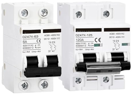 Interruttore Automatico DC AC 400V 100A 125A MCB 400V 15A 30A 40A 60A DZ47X Interruttore Magnetico Termico For Batteria A Pannello(120A)