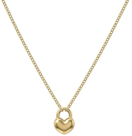Amor - Damen Halskette Edelstahl - Vergoldet/Golden - Herz Anhänger - AMR-N0031