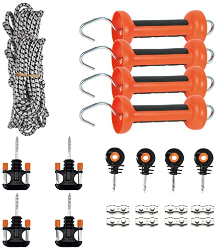 Gallagher Cord Weidetor-Set - Weidezaun-Elastikseil (weiß) - Multipack