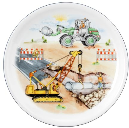 Compact Speiseteller rund 25,5 cm rund Auf der Baustelle bunt