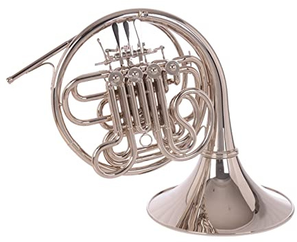 Gespaltenes Waldhorn Viertasten B/f Ton Vernickelt Musikinstrument Mit Mundstücketui