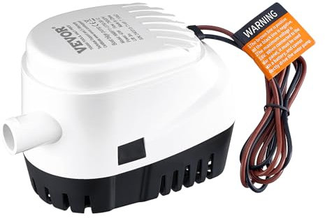 VEVOR 1100GPH 12V Submersible Bilge Water Pump With Float Switch, 1.1 Outlet, Marine Electric Pump for Boats, Ponds, Pools, Basements
