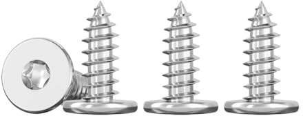 Drenky 50 Pièces Mince Vis Autotaraudeuses à Tête Plate M4x10mm Vis Torx à Bois Inox 304 Vis Placo M4, EntièRement Fileté