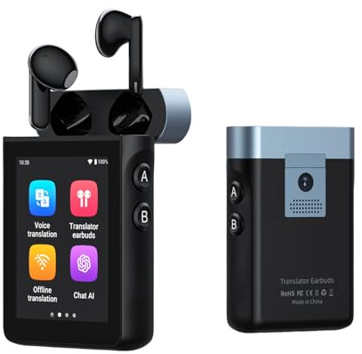 Wooask A9S Übersetzer KopfhöRer In Echtzeit Mit Chatgpt, Keine App/Kein Phone Erforderlich, Ki Übersetzer KopfhöRer FüR 144 Sprachen, Sprachübersetzer Online/Offline/FotoüBersetzung Für Geschäftlich