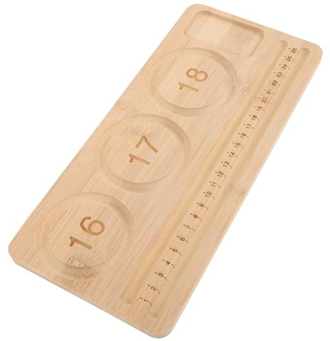 SAFIGLE Plateau en Bois pour Fabrication de Bijoux avec Outil de Mesure, Planche pour Perles et Bracelets, pour Création de Bijoux DIY et Organisation des Perles
