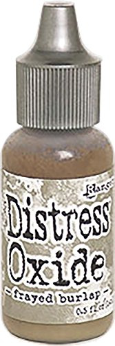 Ranger Tim Holtz Distress Oxide Re-Inker Frayed Burlap Ausgefranste Jute-Nachfülltinte, Synthetisches Matrial, braun, 2.5 x 2.5 x 7.2 cm