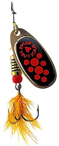 Mepps Spinner Black Fury Mouche Kupfer/rote Punkte Fluo 1