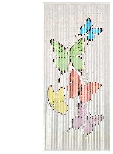 vidaXL Cortina de Bambú para Puerta contra Insectos Casa Hogar Jardín Terraza Patio Decoración Estilo Visillo Estor Persiana Mosquitera 90x200 cm