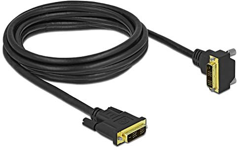 Delock DVI Kabel 18+1 Stecker zu 18+1 Stecker gewinkelt 3 m