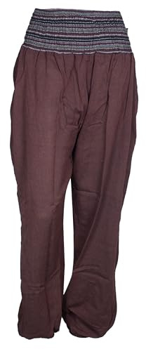 Vishes - Alternative Bekleidung - Leichte Damen Chino Haremshose mit dehnbarem Bund Taschen