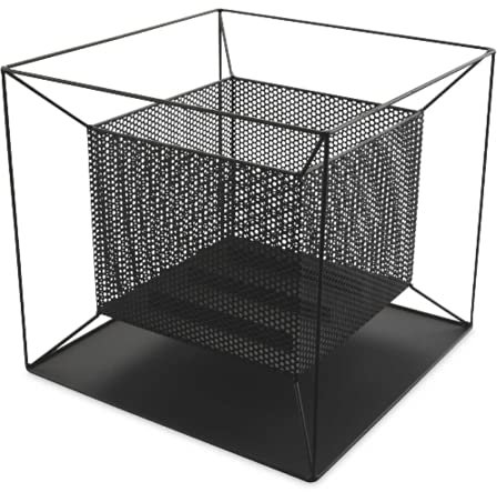 Gardenline Quadratischer Feuerkorb, Terrassenheizkörper, Holzkohlebrenner, integrierter Aschefänger, modernes Design