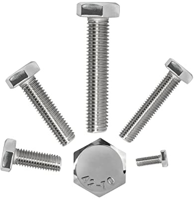 20 Sechskantschrauben M8x40mm Edelstahl A2 V2A Gewinde bis Kopf Vollgewinde Sechskant Schrauben Edelstahlschrauben Gewindeschrauben Maschinenschrauben Außensechskant Schrauben Set DIN 933